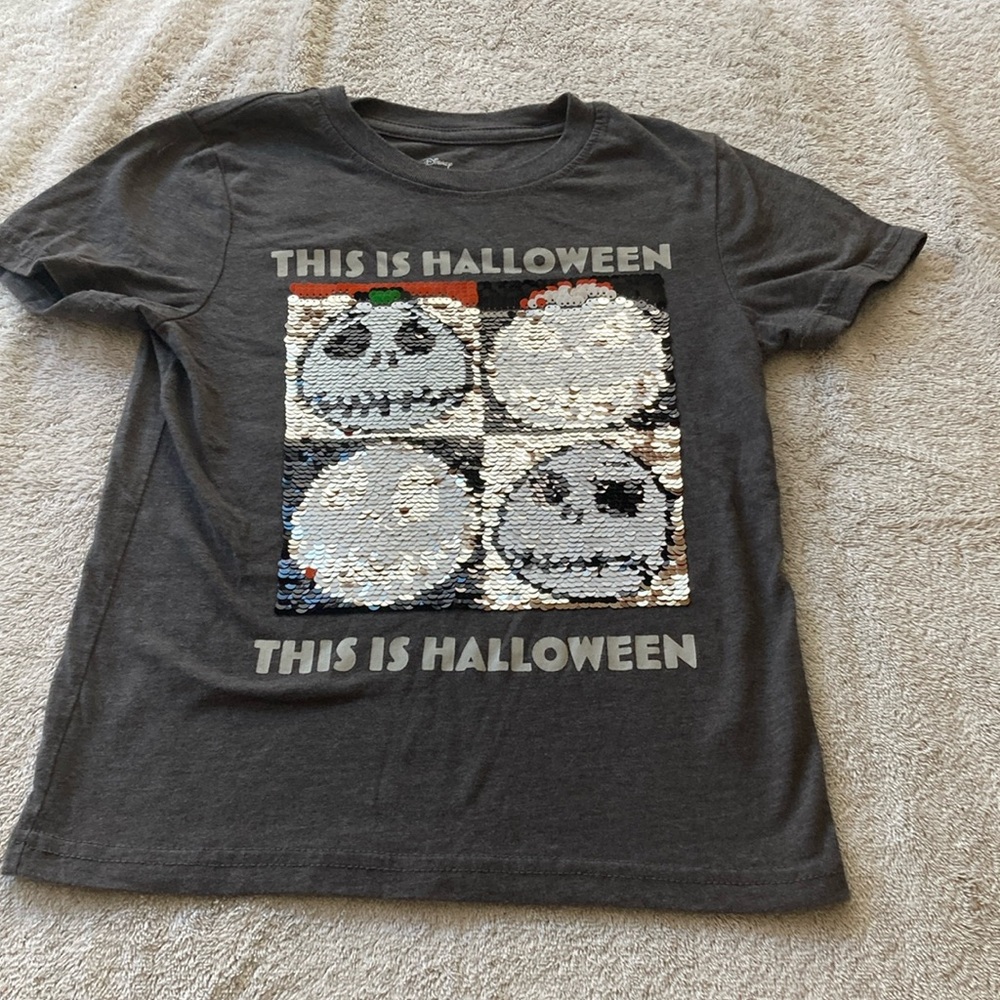 Kids Halloween T-Shirt with Sequin Design